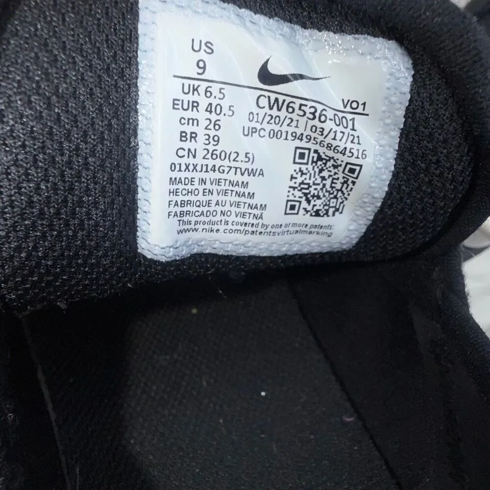 NIKE Court Vision Alta TXT Black White Platform Sneakers-9